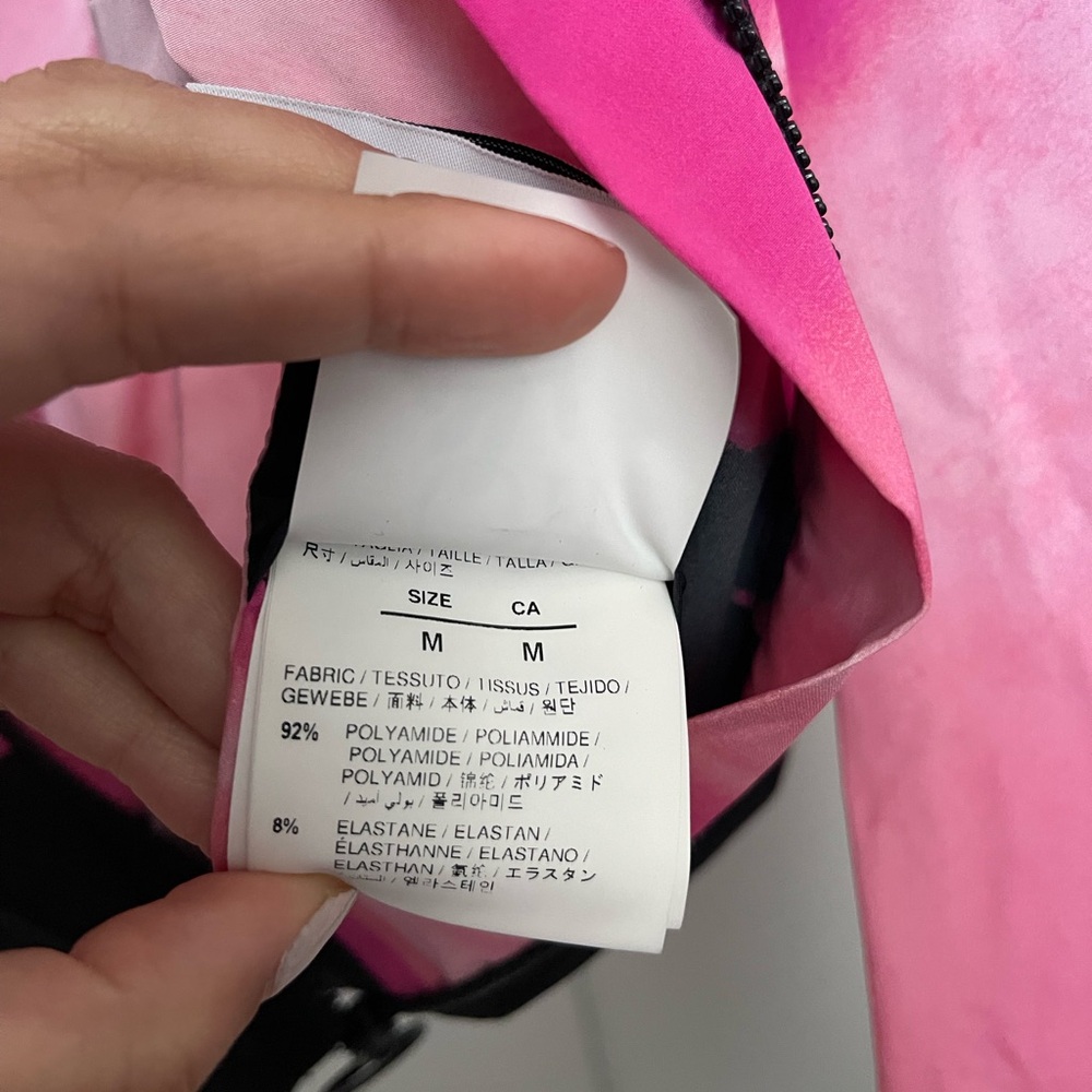 Off-White Pink and Black Abstract Rain Jacket - Picture 8 of 8